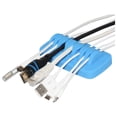 thumbnail image 1 of Heaviest Cable Organizer on the Market! Compact and Weighted Desktop Cord Holder and Cable Organizer, Eco-Friendly Silicone, No Bad Smell, Bundled with 4 Reusable Cable Ties! (Blue), 1 of 7