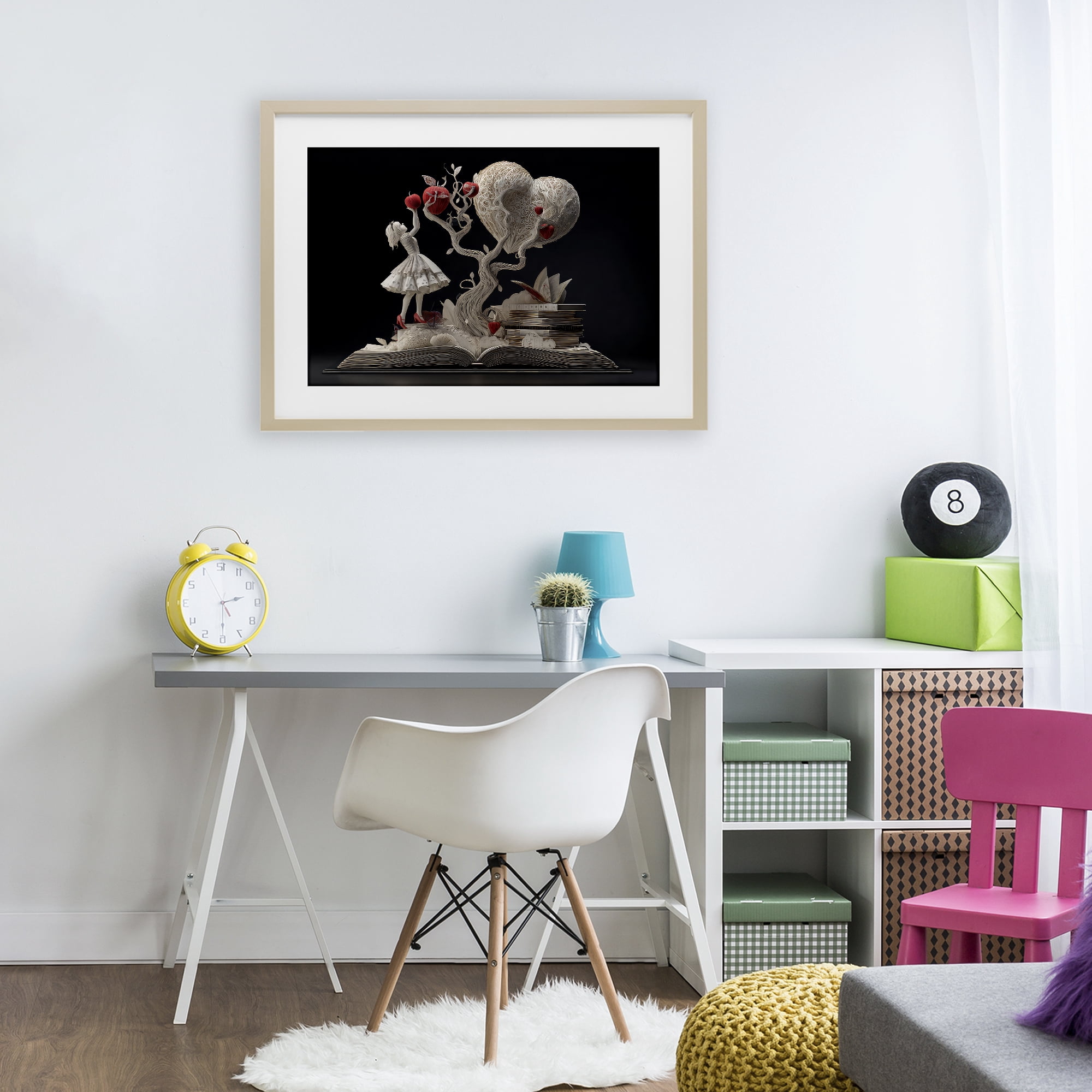 Stupell Industries Paper Sculpture Style Fairytale Birch Framed Print Under Glass, design by The Wands Want