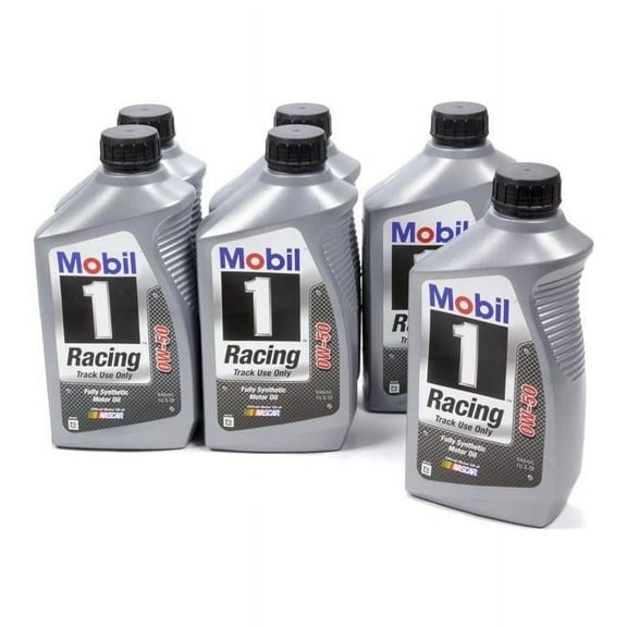 Mobil 1 Racing Low Friction Motor Oil 0W-50, 1 qt (6 pack)