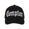 Gravity Threads GT Compton Olde English Snapback Hat – Curved Bill, Adjustable Black Cap
