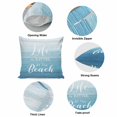 thumbnail image 6 of Throw Pillow Covers, Blue Summer Beach Decorative Throw Pillow Covers 20x20 Inch, Coastal Vacation Blue Wooden Square Linen Pillow Cases for Couch/Living Room/Sofa, 6 of 9