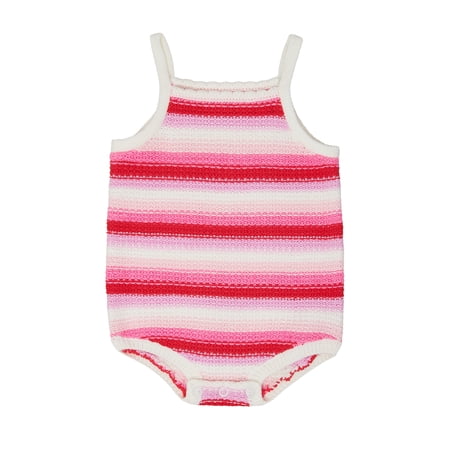 Wonder Nation Baby Girl Crochet Bubble Romper, Sizes 0-3M-24M
