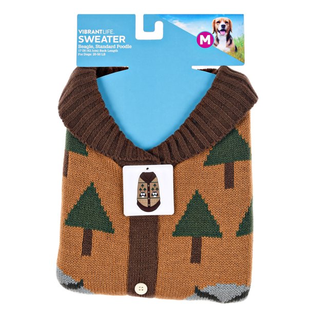 Vibrant Life Owl Dog Sweater, Small