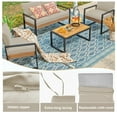 thumbnail image 4 of Outdoor Deep Seat Patio Cushion Set, 24x24x4.3 in, Waterproof Fade-Resistant Patio Furniture Cushions with Backrest, Removable Covers（Beige）, 4 of 6