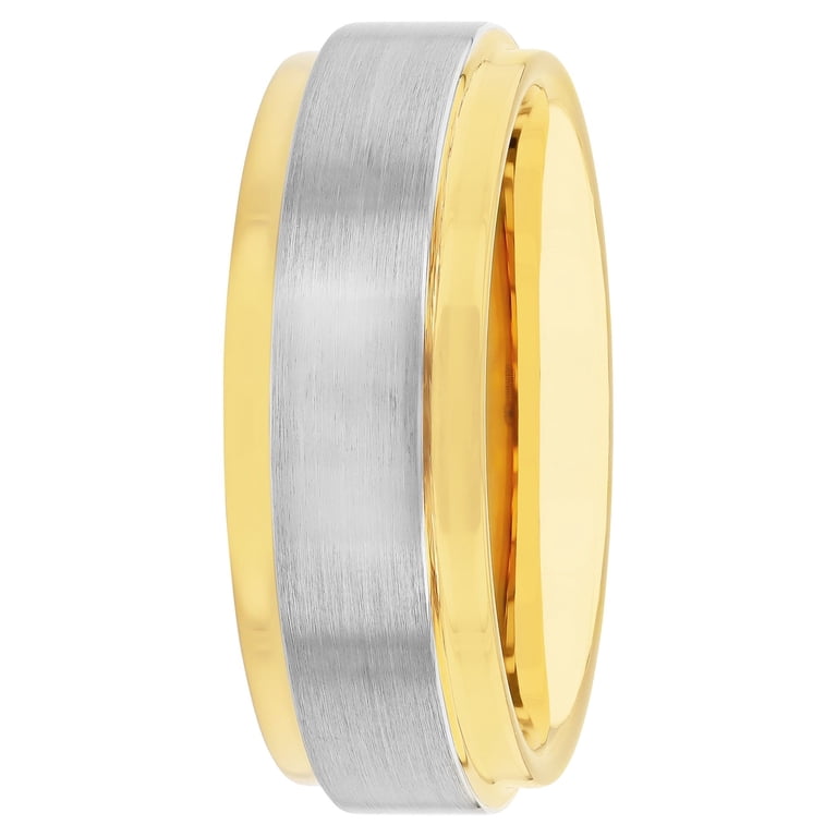 Brilliance Fine Jewelry Men's Two-Tone Tungsten Wedding Ring photo 2