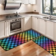 thumbnail image 3 of Kitchen Rugs Sets Of 2,Rainbow Checkered Pattern Anti Fatigue Kitchen Mat Rugs Non Slip Washable,Decorative Kitchen Floor Mats for Kitchen,Sink,Laundry,17"x47"+17"x47", 3 of 5