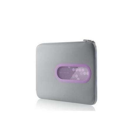 Lavender Neoprene Notebook - Belkin 15.4-inch Neoprene Window Notebook Sleeve (Monument Gray /Lavender Purple)