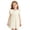 Beige, variant on Girl Dress Girls Casual Everyday Tiered Solid Color Dress Crew Neck Flutter Sleeves Lightweight Summer Outfit Beige 4 Years-5 Years