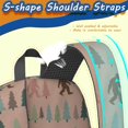 thumbnail image 5 of Bigfoot and Tree Pink Pattern 17" School Backpacks for Teens,Waterproof Oxford Fabric,S-Shape Padded Straps for School,Travel,Hiking,Camping, 5 of 6