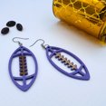 thumbnail image 5 of Mall of Style - Football Earrings for Women - Football Jewelry - Football Fan Jewelry (Iris Violet), 5 of 8