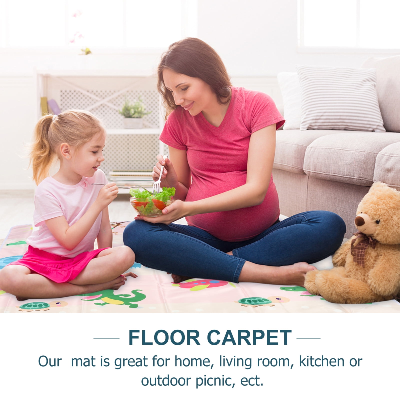 Baby Waterproof Splat Mat Under Highchairs Mat Picnic Mat Floor Protector