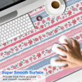 thumbnail image 2 of Long Mouse Pads for Desk,Pioneer Flower Floral Print Pattern Desk Mats on Top Of Desks, Desk Mouse Pad Extra Large with 3mm Non-Slip Base and Stitched Edge for Gaming,Office,Work,Home 47.3"x23.6", 2 of 6