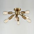 thumbnail image 4 of Milano Sputnik Ceiling Light 8-light Flush Mount Fixture, Antique Brass, 4 of 9
