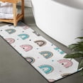 thumbnail image 2 of White Boho Bohemia Rainbow Leopard Hearts Pattern Bathroom Rugs Mat,Non Slip Microfiber Bathroom Rug,Rubber Backing,Soft Bathroom Mats for Bathroom Floor,Tub and Shower,47x17in(120x43cm), 2 of 5