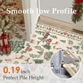 thumbnail image 4 of PureCozy Christmas Area Rug 3'x5' Beige Washable Rugs for Living Room Carpet Xmas Santa Claus Christmas Tree Holiday Decor Indoor Bedroom Decorative Non Slip Soft Low Pile Carpet Dining Room Office, 4 of 5
