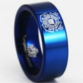 thumbnail image 2 of Blue Tungsten Coast Guard Ring, 2 of 5