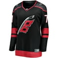 thumbnail image 2 of Women's Fanatics Jesper Fast Black Carolina Hurricanes Home Breakaway Player Jersey, 2 of 3