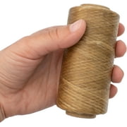 The Beadsmith Artificial Sinew – Waxed Polyester Cord, Natural Color, 5-Ply, 4 oz, 131 yds / 394 ft