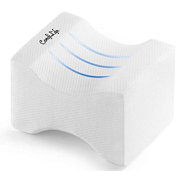 ComfiLife Orthopedic Knee and Leg Pillow for Side Sleepers Sleeping 100 Memory Foam for Back Pain Hip Pain Relief