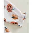 thumbnail image 6 of Suealasg Little Girls Halloween Clothes Kids Girls Fall Casual Dress 1T 2T 3T 4T 5T Long Sleeve Pumpkin Ghost Print A-line Dress Toddler Girls Halloween Party Dress, 6 of 7