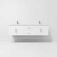 thumbnail image 5 of Geneva 72 in. W x 22 in. D Glossy White Double Bath Vanity, Cultured Marble Top, and Faucet Set, 5 of 11