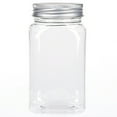 thumbnail image 1 of 12PCS Condiment Jar Set Transparent Plastic Bottle Food Packaging Bottle Airtight Metal Cap Empty Square Spice Container, 1 of 6