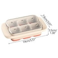 thumbnail image 2 of Wovilon Ice Cube Tray with Lid 6 Hole Ice Cubes Molding 2023 New Ice Cubes Maker, Ice Box Small Household Refrigerator Easy-Release Ice Lattice with Cover Silicone Ice Lattice, 2 of 4