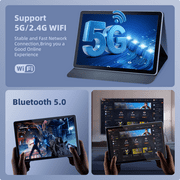 10.1 Inch HD Tablet, Octa-Core Processor Blue Android Tablet,12GB RAM,128 GB ROM, 8+13MP Dual Camera, G80 Tablet Computer