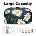 thumbnail image 3 of Daisy Hard Drive Bags Travel Case Charging Cord Organizer - Oxford Cloth Waterproof Electronics Digital Accessories Pouch with Organizer Charger Station - 5.9x9.44x3.14 in, 3 of 6