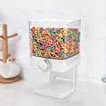 thumbnail image 2 of Square Dry Food Dispenser Single Cup Oatmeal Cereal Dispensing Machine Container White, 2 of 5