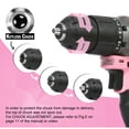 thumbnail image 4 of Cargador de batería Drill Driver WORKPRO Pink de 20 V, iones de litio 1, 4 of 8
