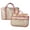 Pink, variant on Jiaroswwei 2Pcs/Set Large Canvas Tote Bag for Women Large-capacity Bag Compartments Canvas Tote Bag Multiple Pockets Handbag