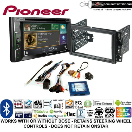 - Pioneer AVH-501EX Double Din Radio Install Kit with DVD/CD Player Bluetooth Fits 2007-2013 Silverado, Avalanche (Retains steering wheel controls) + Sound of Tri-State Lanyard