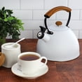 thumbnail image 7 of MegaChef 3.2 Quart Whistling Tea Kettle with Wood Grain Nylon Cool Touch Handle, Matte, 7 of 7