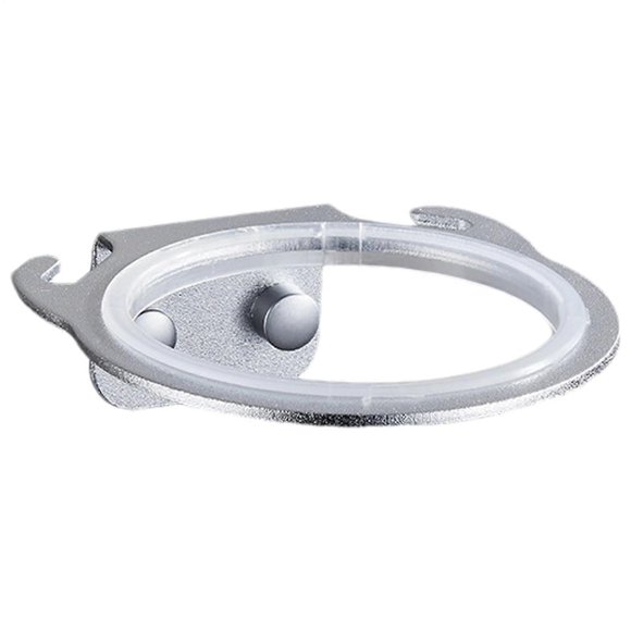 Hair Dryer Holder Wall Mounted Organizer NoDrill SpaceSaving Bathroom Rack for Dryer and Straightener Silver