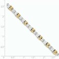 thumbnail image 2 of 14k Yellow and White Gold Two-tone Diamond Bracelet Length 7 Inch, 2 of 2