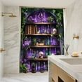 thumbnail image 4 of Fabric Shower Curtain Liner Polyester Reinforced Rustproof Halloween Design Water Resistant Machine Washable for Bathroom Tub Enclosure, 4 of 4