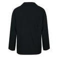 thumbnail image 4 of Gvmfive Women Casual Cotton Linen 3/4 Sleeve Shirt Button Down Lapel Neck Loose Cardigan Tops, 4 of 7