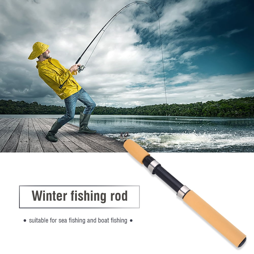 Carbon Material Winter Retractable Fiberglass Telescopic Fishing Rod Pen Pole 
