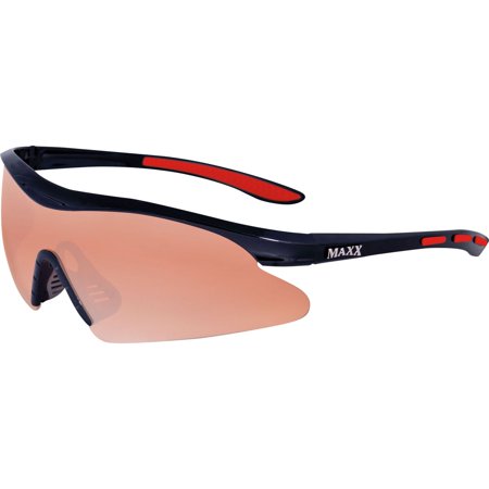 Maxx Sunglasses Sniper Black/Red Polycarbonate Amber Lens Sunglasses