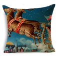 thumbnail image 1 of Fundas de almohada navideñas para sofá, cojines de 40/45/50cm con diseño de Papá Noel, renos de Navidad, decoración del hogar, 1 of 4