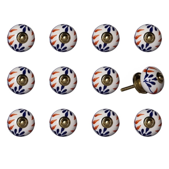 KNOB-IT VINTAGE HANDPAINTED CERAMIC KNOBS (12-Pack) K3544