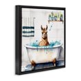 thumbnail image 3 of Stupell Industries Suds Alpaca Bathtub Black Framed Floater Canvas Wall Art design by Kim Allen, 18 x 18, 3 of 9