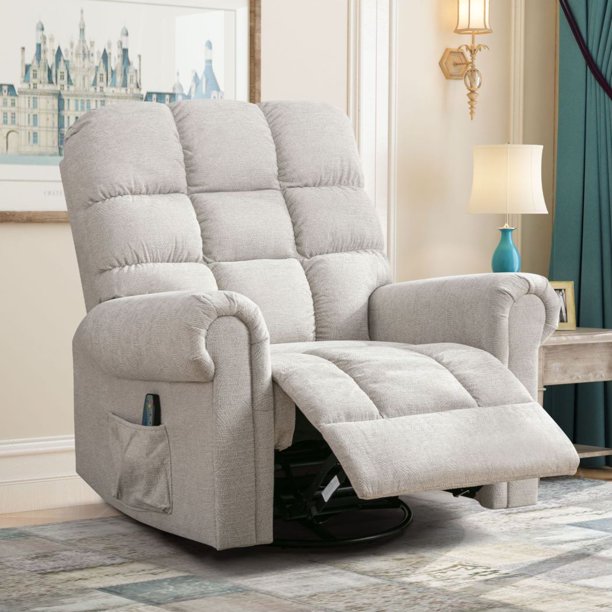 Bonzy Home Massage Swivel Rocker Recliner Chair with Heat and Vibration