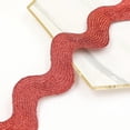thumbnail image 3 of 1card Polyester Ribbons Wave Shape FireBrick 38~40mm 10yard/card, 3 of 9