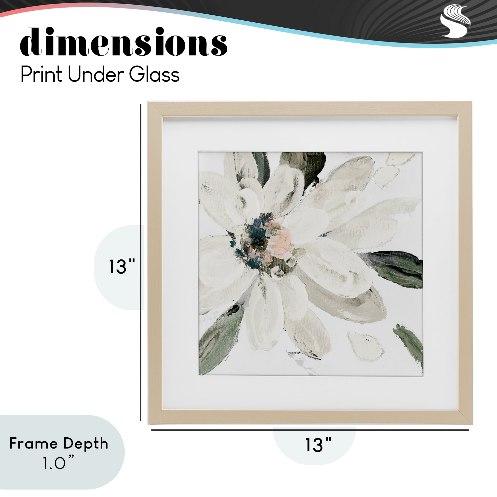 Stupell Industries Naturally Blooming White Flower Birch Framed Print Under Glass, design by Lanie Loreth