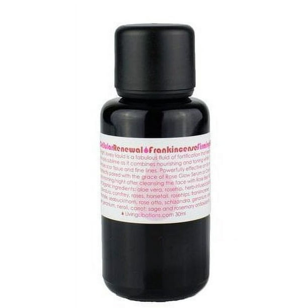 LIVING LIBATION - Líquido reafirmante de incienso orgánico de renovación de rosas (1 oz | 30 ml)