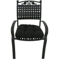 thumbnail image 3 of Everything Comfy Black Indoor / Outdoor Seat Cushion Patio D Cushion 20" x 20", 2 Tie Backs, 3 of 4