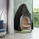 thumbnail image 2 of Nvzi Funda para columpio - Funda impermeable para asiento de columpio de jardín, para exteriores, resistente a la lluvia, al polvo, anti-UV, 80 x 91 pulgadas (negra 210D, estilo cremallera), 2 of 5
