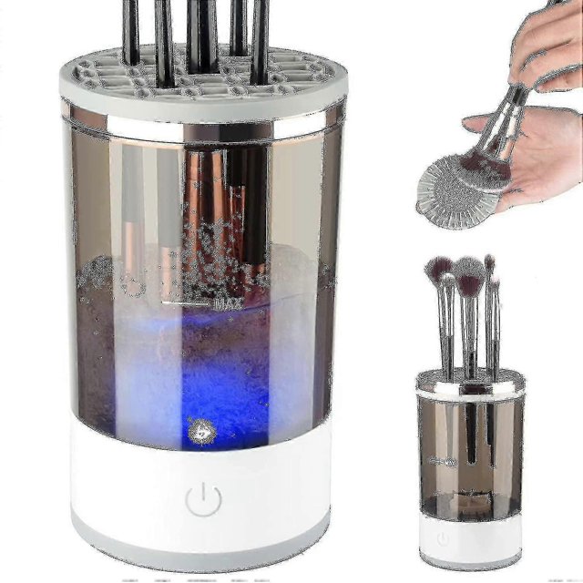 Electric Makeup Brush Cleaner, Makeup Brush Cleaner Machine With Brush Clean Mat, Automatic Cosmetic Brush Cleaner Tools